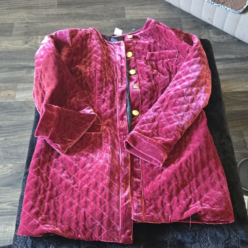 VENUS Red Teddy Jacket Plush Velvet Warmth